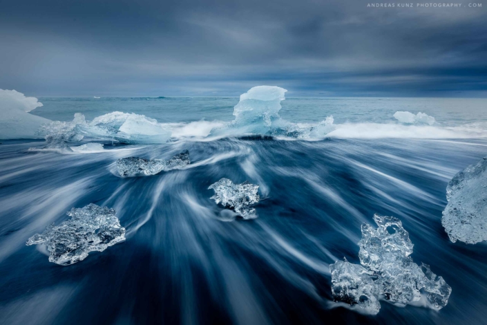Iceland-seascape-ice-on-diamond-beach-Andreas-Kunz-Photography